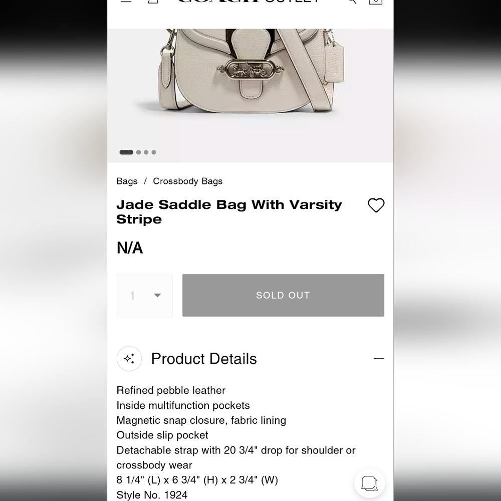 Coach Jade Saddle bag with matching Wallet - Picture 13 of 15